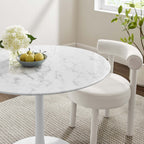 Lippa Round Faux Marble Dining Table by Modway