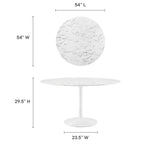 Lippa Round Faux Marble Dining Table by Modway