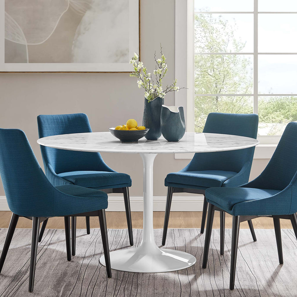 Lippa Round Faux Marble Dining Table by Modway