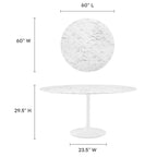 Lippa Round Faux Marble Dining Table by Modway