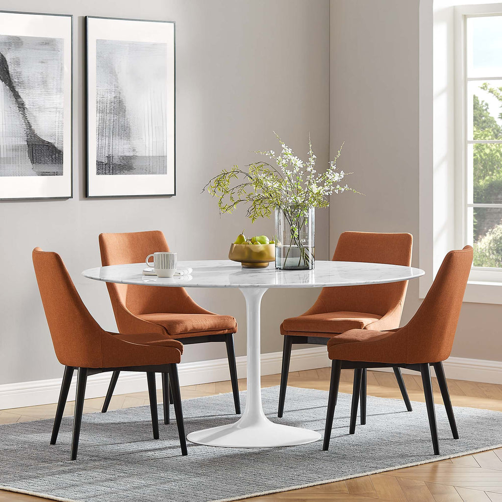 Lippa Round Faux Marble Dining Table by Modway