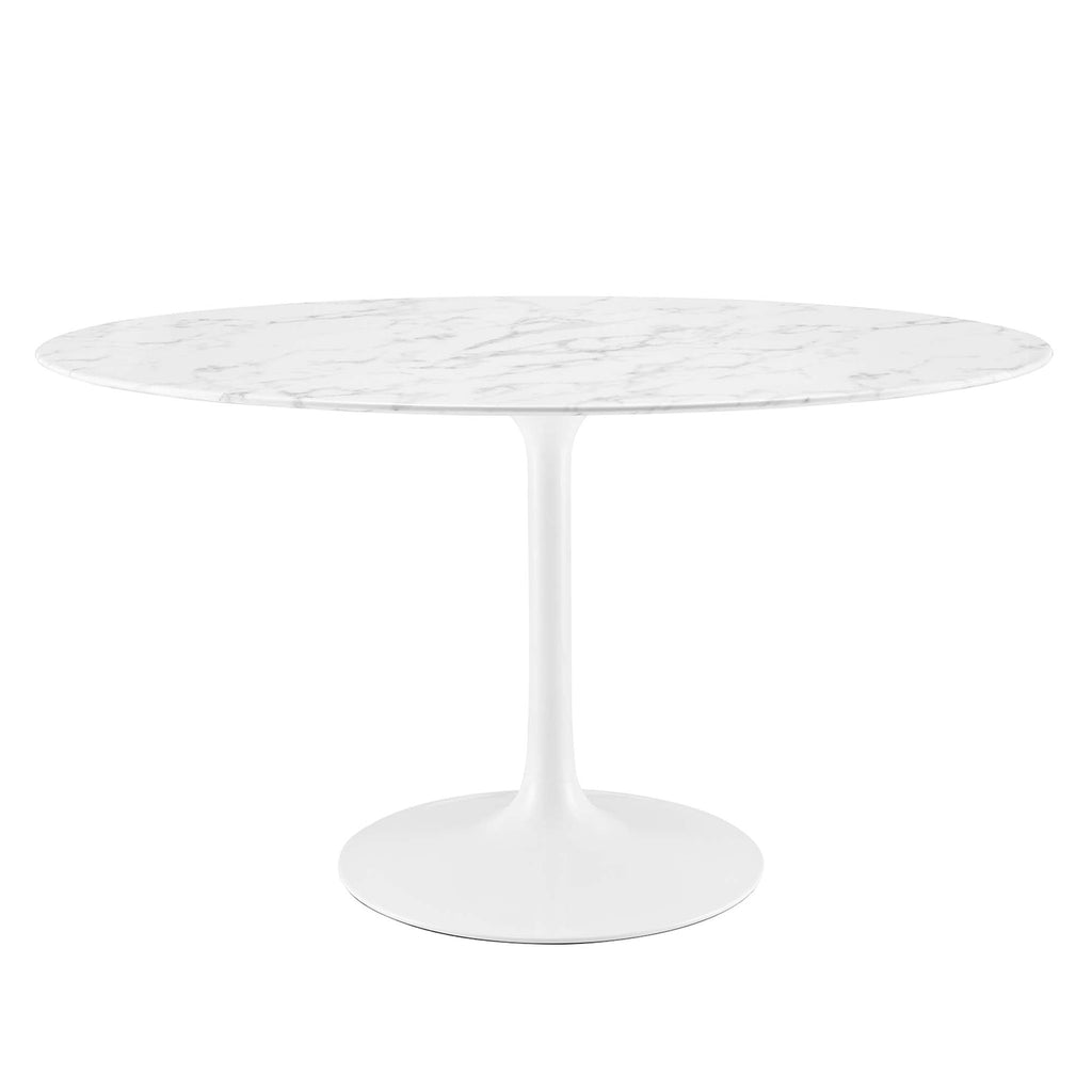 Lippa 54" Oval Faux Marble Dining Table by Modway - EEI-1134