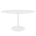 Lippa 54" Oval Faux Marble Dining Table by Modway - EEI-1134