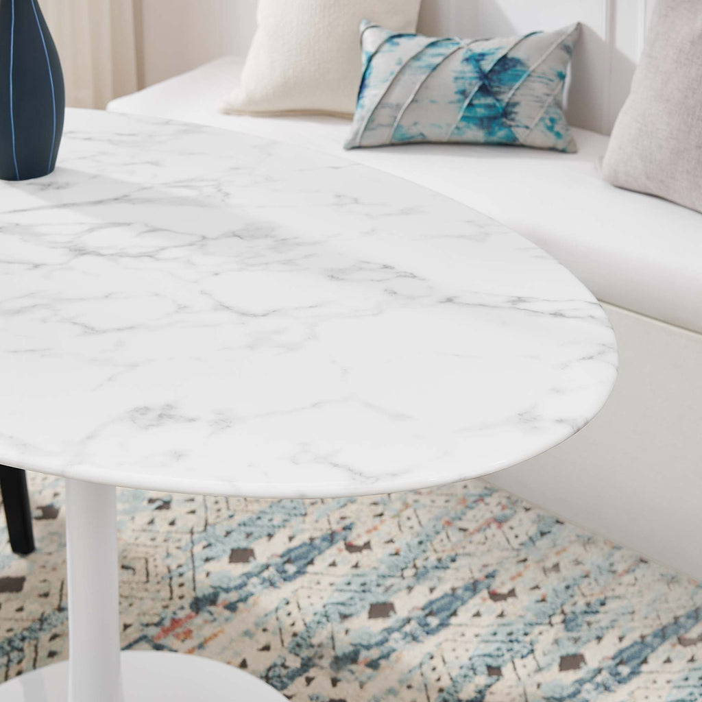 Lippa 54" Oval Faux Marble Dining Table by Modway - EEI-1134