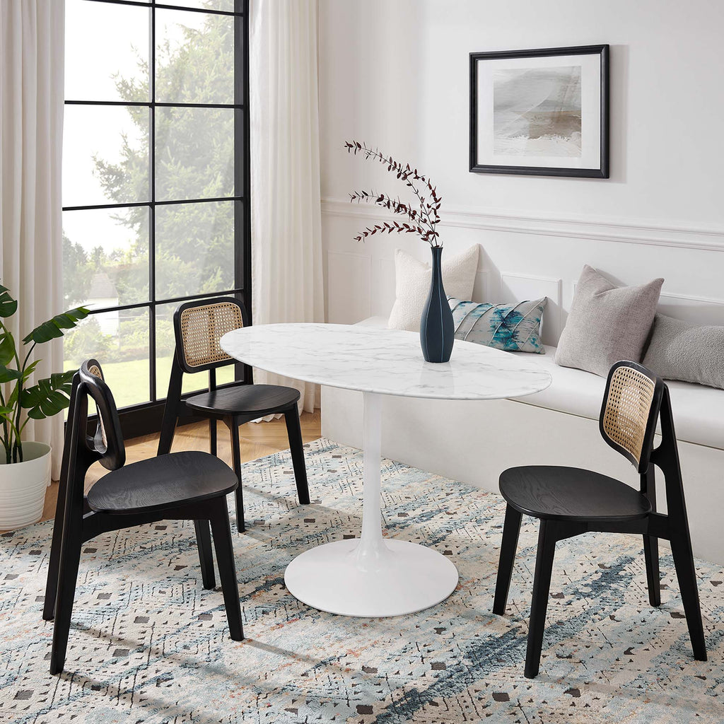 Lippa 54" Oval Faux Marble Dining Table by Modway - EEI-1134