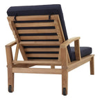 Marina Outdoor Patio Teak Single Chaise by Modway