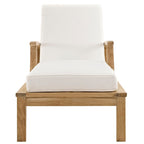Marina Outdoor Patio Teak Single Chaise by Modway