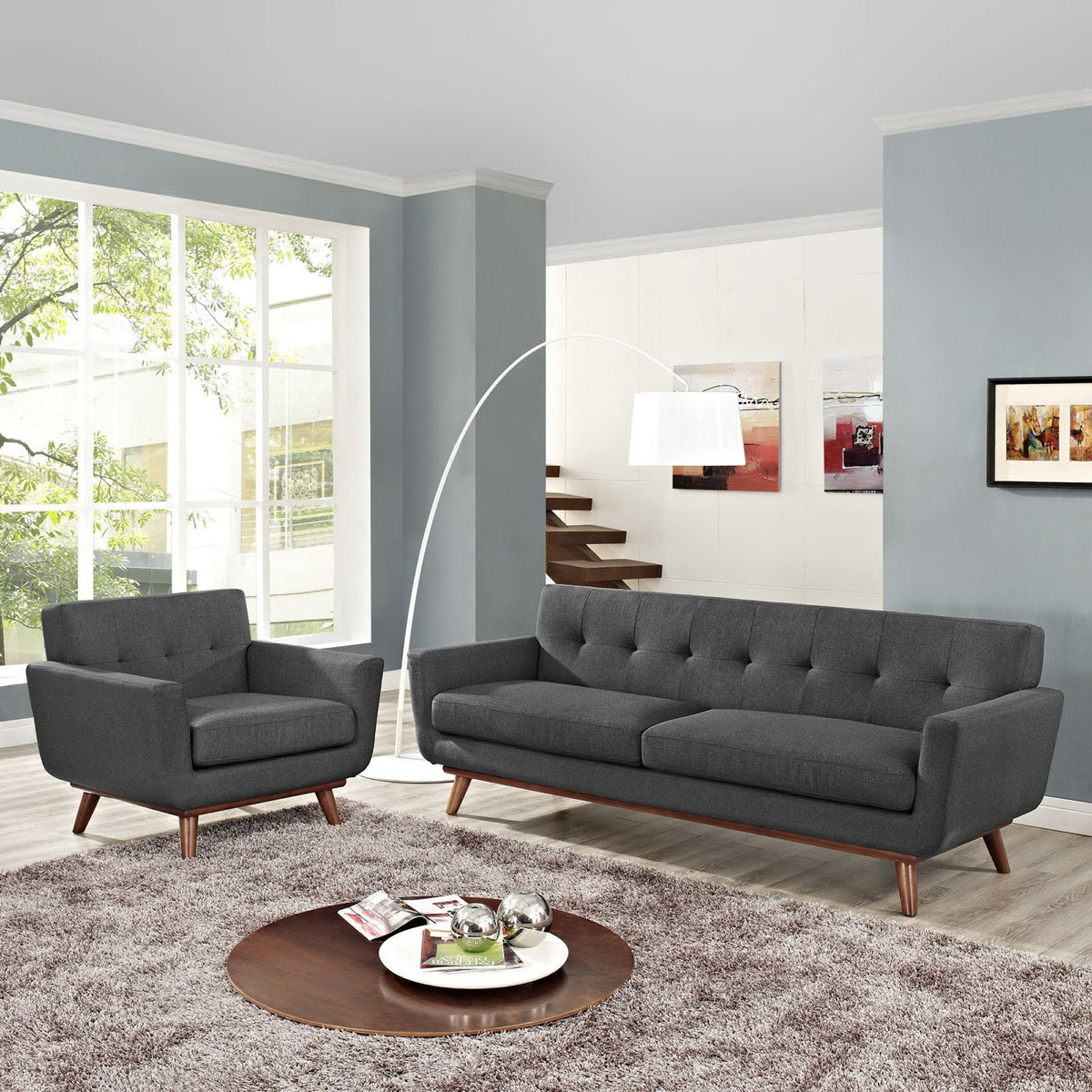 Engage Armchair and Sofa Set of 2 by Modway