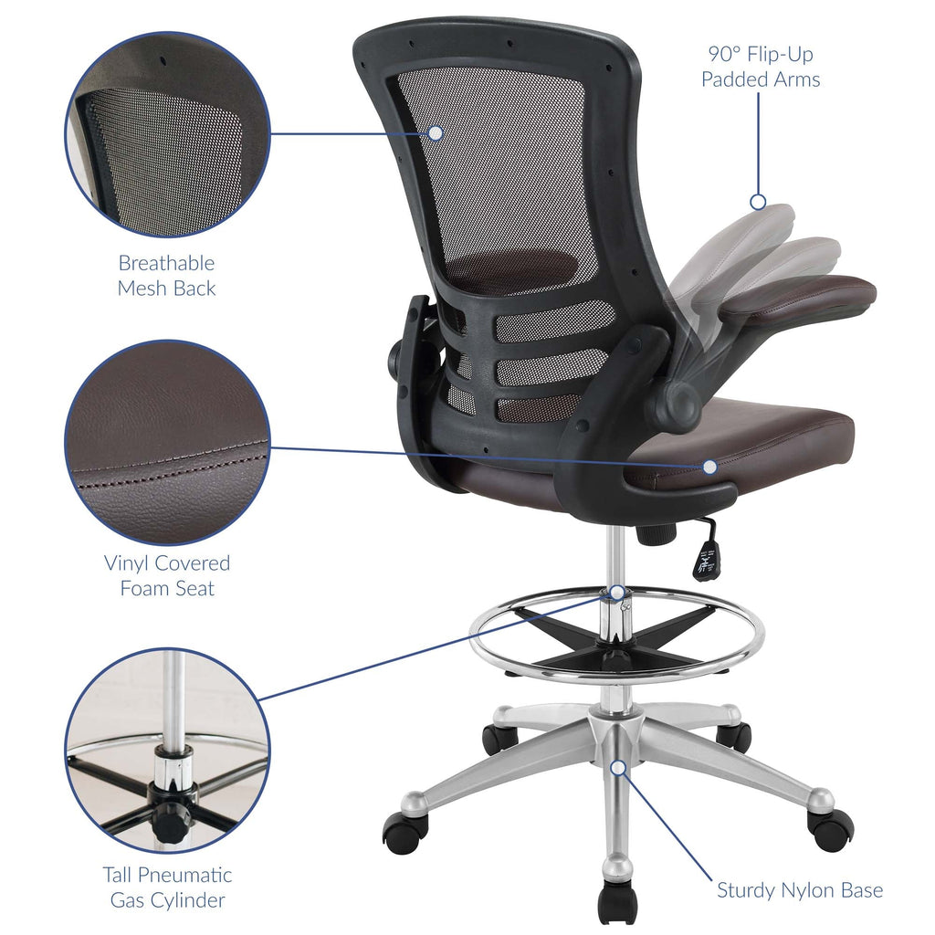 Attainment Vinyl Drafting Chair by Modway