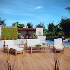 Marina 8 Piece Outdoor Patio Teak Set by Modway