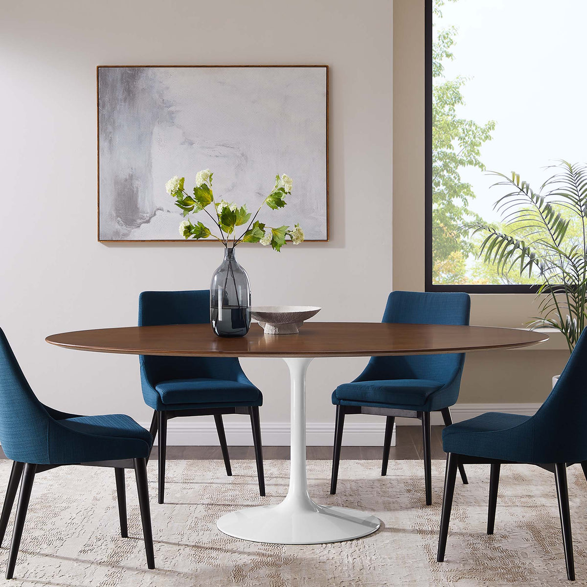 Lippa 78" Oval Wood Dining Table by Modway - EEI-1661