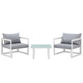 Fortuna 3 Piece Outdoor Patio Sectional Sofa Set by Modway