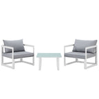 Fortuna 3 Piece Outdoor Patio Sectional Sofa Set by Modway