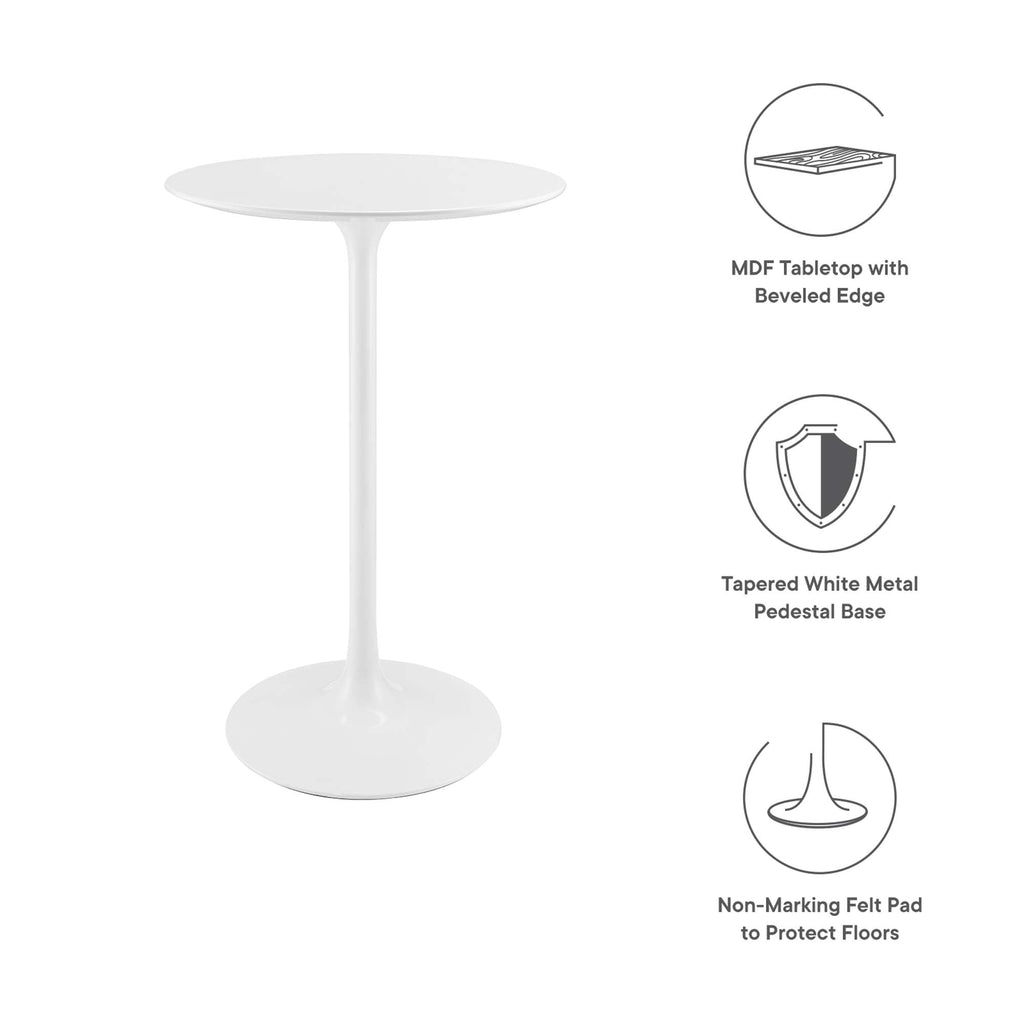 Lippa Round Wood Bar Table by Modway