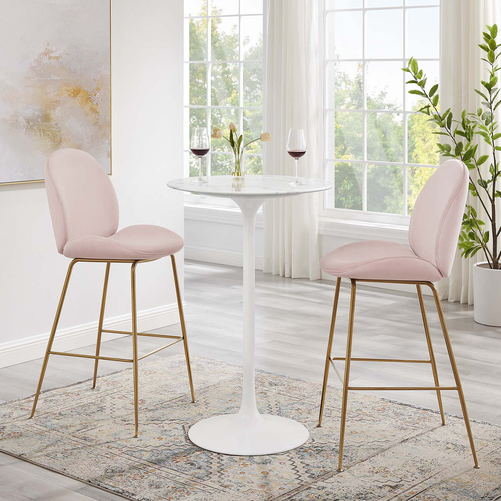 Lippa Round Faux Marble Bar Table by Modway
