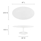 Lippa 48" Oval-Shaped Wood Coffee Table by Modway