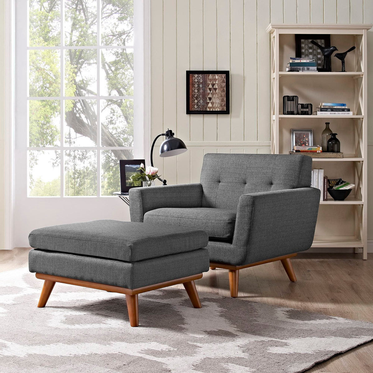 Engage 2 Piece Armchair and Ottoman by Modway