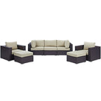 Convene 7 Piece Outdoor Patio Sectional Set by Modway