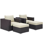 Convene 4 Piece Outdoor Patio Sectional Set by Modway