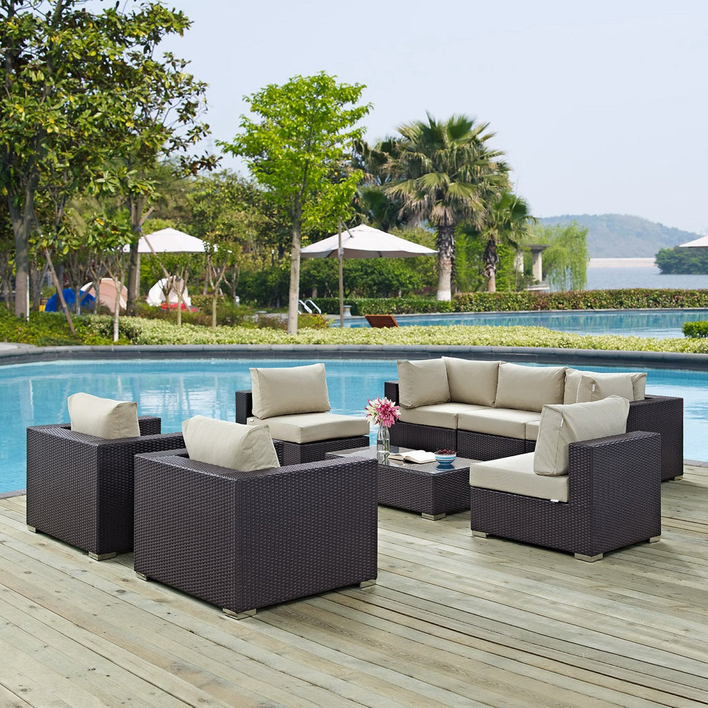 Convene 8 Piece Outdoor Patio Sectional Set by Modway
