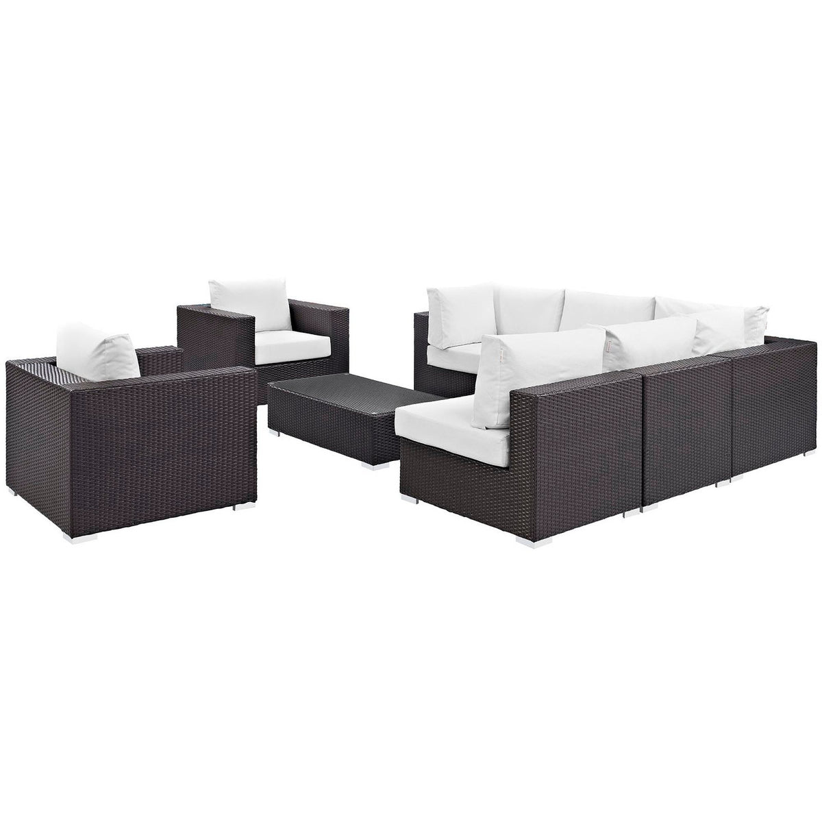Convene 8 Piece Outdoor Patio Sectional Set by Modway