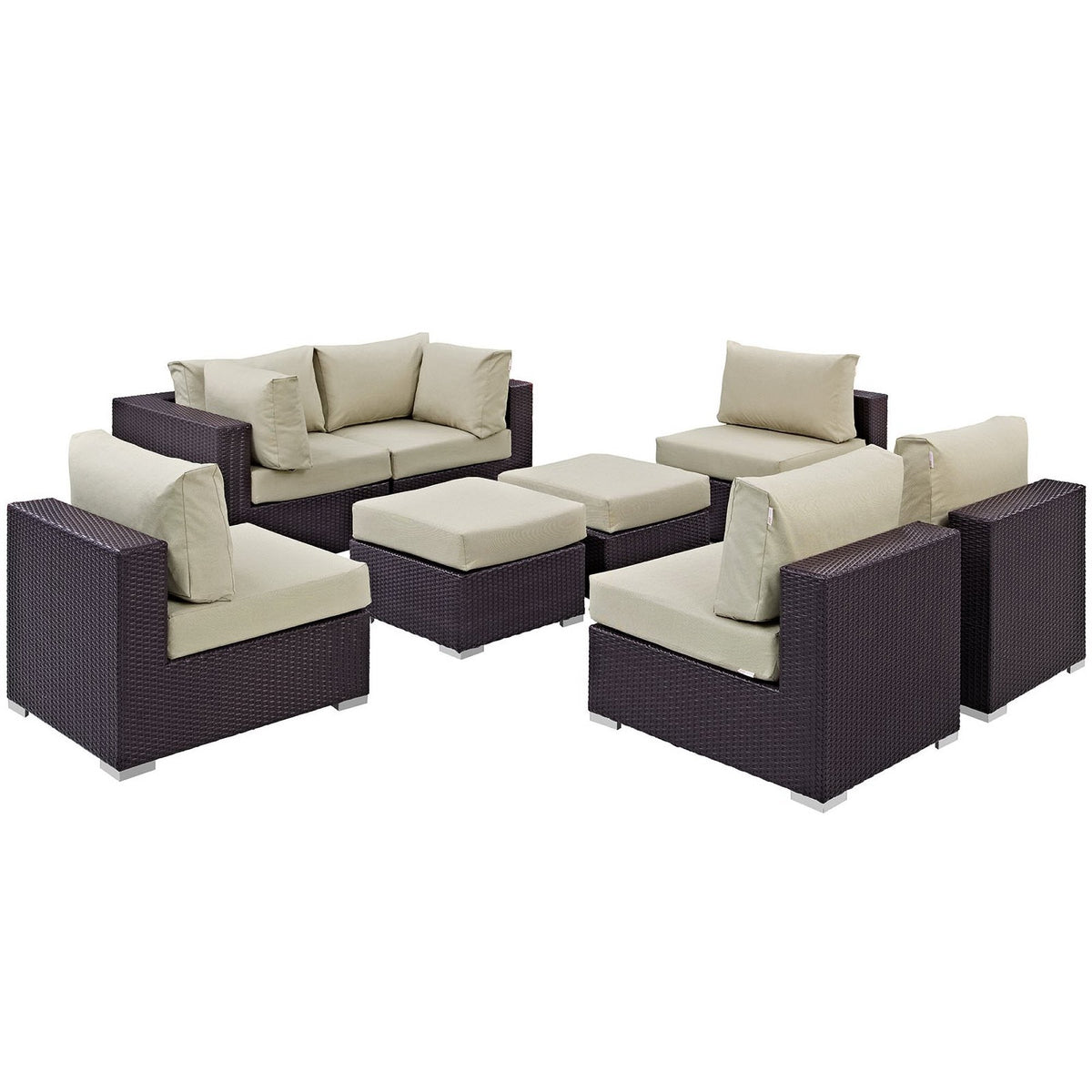 Convene 8 Piece Outdoor Patio Sectional Set by Modway