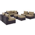 Convene 8 Piece Outdoor Patio Sectional Set by Modway