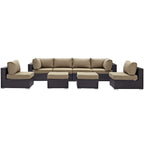 Convene 8 Piece Outdoor Patio Sectional Set by Modway