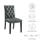 Duchess Button Tufted Vegan Leather Dining Chair by Modway