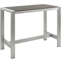 Shore Outdoor Patio Aluminum Rectangle Bar Table by Modway