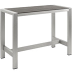 Shore Outdoor Patio Aluminum Rectangle Bar Table by Modway