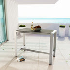 Shore Outdoor Patio Aluminum Rectangle Bar Table by Modway