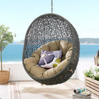 Hide Outdoor Patio Swing Chair With Stand by Modway