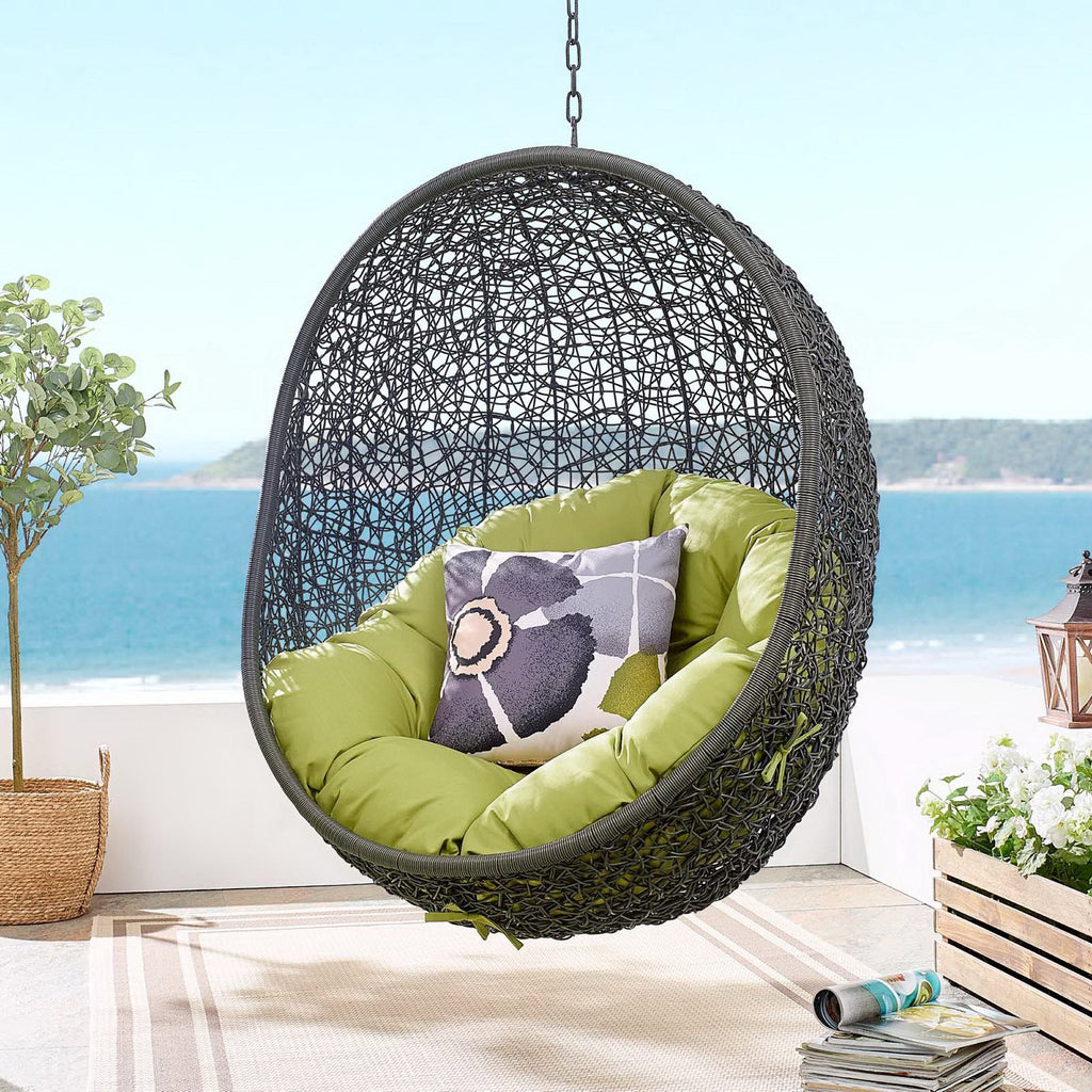 Hide Outdoor Patio Swing Chair With Stand by Modway