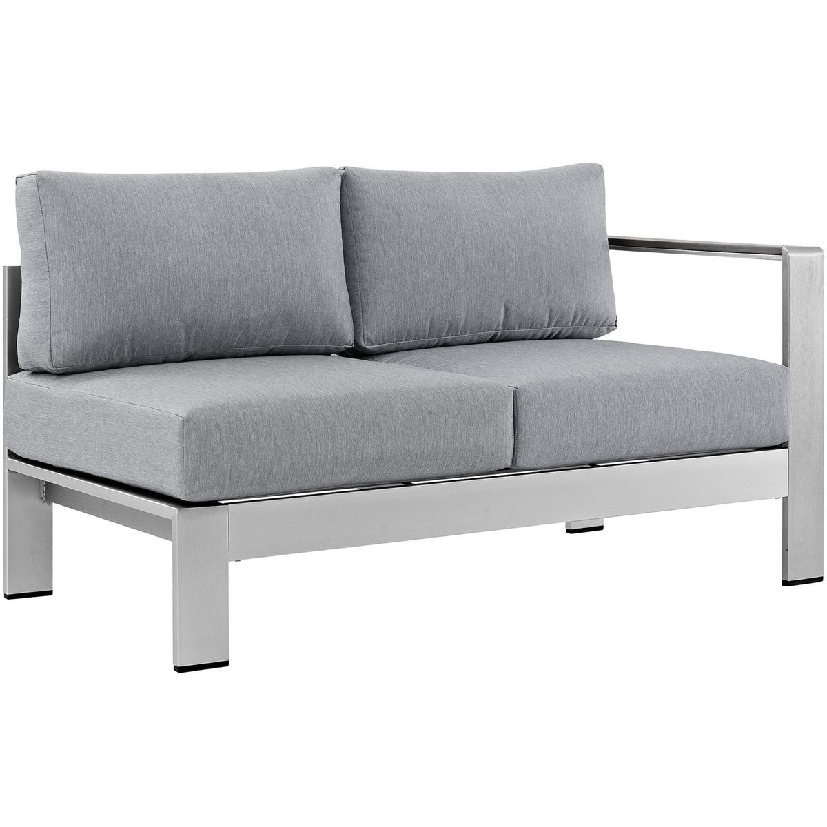 Modway Shore 5-Piece Aluminum Patio Sectional Set
