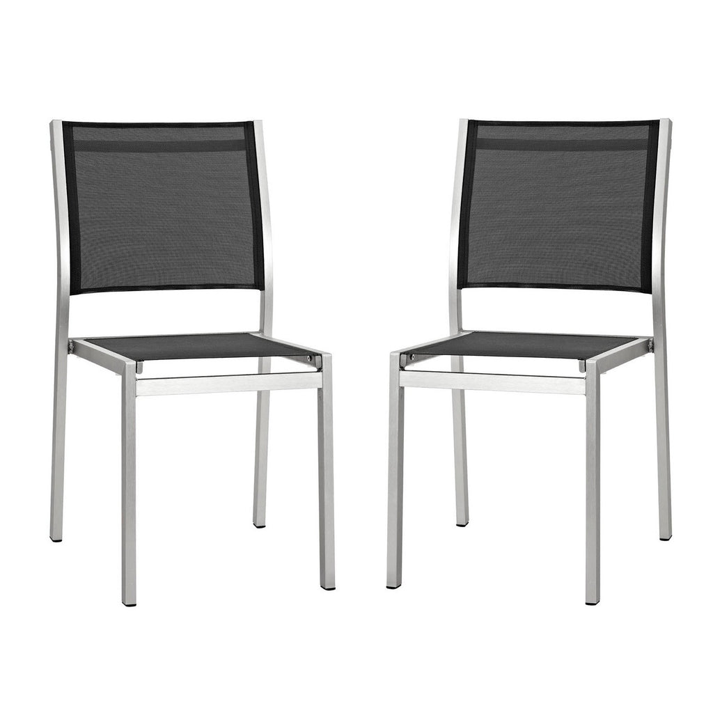 Shore Outdoor Patio Aluminum Side Chair Set of 2 by Modway