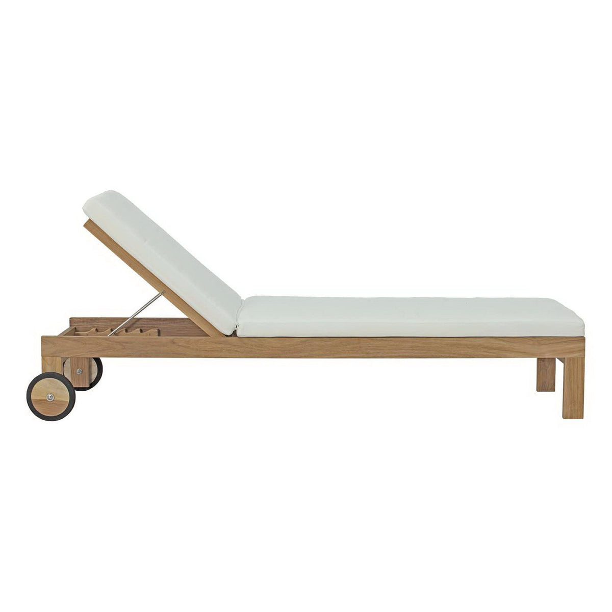 Upland Outdoor Patio Teak Chaise by Modway