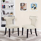 Curve Fabric Dining Side Chair Set of 2 by Modway