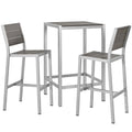 Shore 3 Piece Outdoor Patio Aluminum Pub Set by Modway - EEI-3158