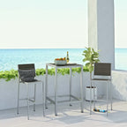 Shore 3 Piece Outdoor Patio Aluminum Pub Set by Modway - EEI-3158