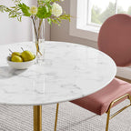 Lippa Round Faux Marble Dining Table by Modway