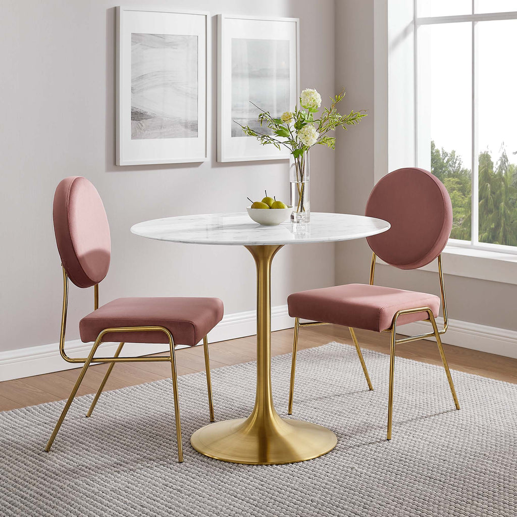 Lippa Round Faux Marble Dining Table by Modway