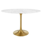 Lippa 48" Oval Faux Marble Dining Table by Modway - EEI-3216