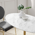 Lippa 48" Oval Faux Marble Dining Table by Modway - EEI-3216