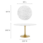 Lippa Round Faux Marble Dining Table by Modway