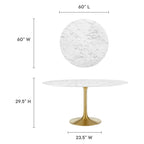 Lippa Round Faux Marble Dining Table by Modway