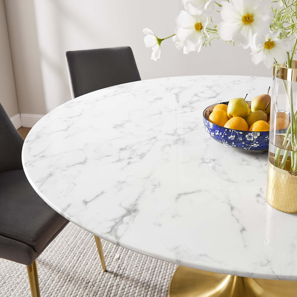 Lippa Round Faux Marble Dining Table by Modway