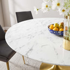 Lippa Round Faux Marble Dining Table by Modway