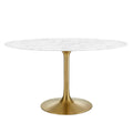 Lippa 54" Oval Faux Marble Dining Table by Modway - EEI-3235