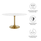 Lippa 54" Oval Faux Marble Dining Table by Modway - EEI-3235